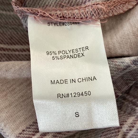 NWT Como Vintage Plaid Button Up Top Size Small - Picture 6 of 10